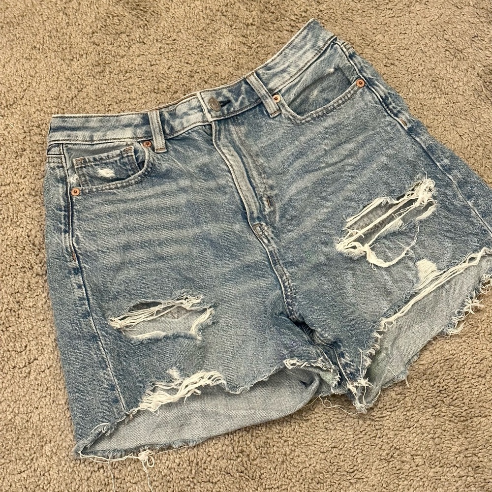 american eagle denim mom shorts size 4